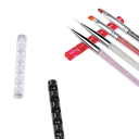 Suporte portátil para pincéis 1 x 8 cm 5 grelhas Mini suporte de cristal para mini pincéis de unhas organizador de Nail Art manicure 6