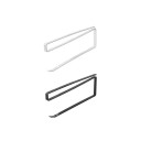 Suporte suspenso 22 x 8,5 x 1,2 x 2,2 cm para rolos de papel filme toalhas Prateleira de cozinha Sem perfuração Suporte de armazenamento Acessórios de casa de banho 1