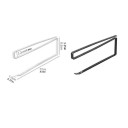 Suporte suspenso 22 x 8,5 x 1,2 x 2,2 cm para rolos de papel filme toalhas Prateleira de cozinha Sem perfuração Suporte de armazenamento 4