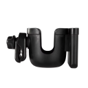 Suporte universal 2 em 1 para garrafa e telefone para carrinho Preto Suporte ajustável 360° Suporte rotativo para bebida e telemóvel 1