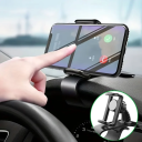Suporte universal para o painel do carro com clip fixo para GPS e telemóvel Suporte estável Ângulo ajustável Suporte antideslizante 3
