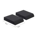 Suportes isolantes em forma de cunha para colunas, conjunto de 2 unidades, espuma acústica resistente a impactos, 20 x 28 cm, pretos, para monitores de estúdio e monitores de mesa 3