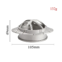 Support à charbon pour chicha, bol en métal résistant au vent avec filtre et contrôle de la chaleur 105 x 49 mm argenté pour produire une fumée dense 2