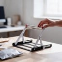 Support à rouleau pour scie à onglet Hauteur 30-135 mm Base 165 x 200 mm Verrouillage denté Noir et argent Pour le travail du bois 3