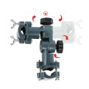 Support de canne à pêche réglable avec pince de fixation environ 9 × 14 cm support rotatif vert pour la pêche depuis la berge 4