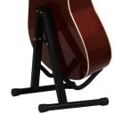 Support de guitare portable en métal 40 × 30,5 × 27 cm Support pliable noir pour guitares acoustiques et électriques Support stable pour jouer 6