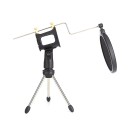 Support de microphone avec support antivibratoire et filtre anti-pop 2