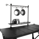 Support de rangement en aluminium extérieur 48×46 cm capacité 10 kg construction légère 767 g organisateur pour table de camping 1