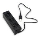 Support de refroidissement ventilateur pour PS4 Slim DC 5V Interrupteur à trois niveaux TURBO/SLOW Construction ABS 10000 tr/min Alimentation USB 3