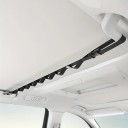 Support de séchage suspendu multifonctionnel pour voiture longueur réglable 83 à 119 cm Polyester Noir corde avec crochets pour vêtements et sacs 2