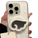 Support de téléphone 3D aile comme miroir Support décoratif en plastique pour mobile pour iPhone 16 Accessoire stylé 2