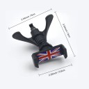 Support de téléphone pour voiture 9 x 5,8 cm avec motif de drapeau britannique pour bouches d'aération rondes Fixation solide Insertion rapide 2