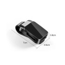 Support de voiture pour lunettes, cartes et billets sur le pare-soleil en plastique ABS rigide, noir ou blanc, installation facile, utilisation pratique 3