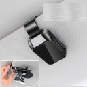 Support de voiture pour lunettes, cartes et billets sur le pare-soleil en plastique ABS rigide, noir ou blanc, installation facile, utilisation pratique 4