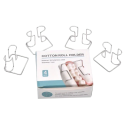 Support dentaire pour rouleaux de coton 4 pcs environ 2,1 x 2,6 cm en acier inoxydable clips orthodontiques pour la fixation des rouleaux de coton lors des traitements 1