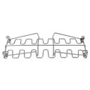 Support en acier inoxydable antiadhésif pour griller des cuisses de poulet 34,8 x 11,3 x 14,2 cm Support pour cuisses avec plat à jus Accessoire de grillade 3