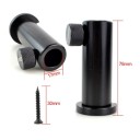 Support en aluminium pour canne à pêche avec vis 2 pièces ensemble 76 mm support de canne construction solide noir pour fixer la canne lors de la pêche 3