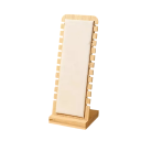 Support en bambou pour colliers avec encoches cadre rotatif 27,3 × 10 × 9,5 cm organisateur de bureau pour bijoux pour exposer des colliers 7