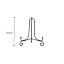 Support en fer 10 cm Support noir pour assiette décorative livre photo tableau Support de présentation Socle d'exposition pour décorations et objets 4