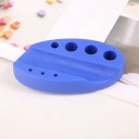 Support en silicone pour pigments ovale 10,6 × 6,1 × 2,4 cm Support pour pots et outils pour le maquillage 8