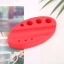 Support en silicone pour pigments ovale 10,6 × 6,1 × 2,4 cm Support pour pots et outils pour le maquillage 7