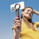 Support magnétique pour téléphone et mini trépied Ulanzi MA88 MagLock 3 en 1 Poignée selfie Pince jusqu'à 30 mm Rotatif à 360° Noir Pour le voyage 2