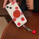 Support magnétique pour téléphone pour iPhone 15 Support design avec motif de tomate Fixation magnétique forte sur table et à la maison 3
