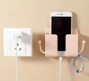 Support mural autocollant avec crochets, adapté pour téléphone mobile, télécommande ou autres petits objets 2
