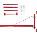 Support mural pivotant pour élévateur électrique DHZJ-300 180° télescopique capacité de 300 à 600 kg acier au carbone Rouge 130 x 17 x 80 cm 2