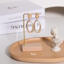 Support pour boucles d'oreilles avec base en bois 11,5 × 6 cm porte-bijoux de table avec barre horizontale organisateur pour exposer des boucles 2