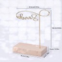 Support pour boucles d'oreilles avec l'inscription Smile base en bois tige en métal 10 × 6,5 × 3 cm support de table pour exposer des boucles 3