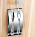 Support pour brosses à dents en acier inoxydable - 2 compartiments 1