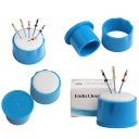 Support pour le nettoyage des instruments endodontiques avec mousse support rond 4 × 3 cm stérilisable organisateur dentaire bleu et blanc 3