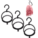 Support suspendu pour perruques avec crochet 23,4 cm, résistant, possibilité de suspendre plusieurs supports les uns sous les autres, idéal pour les salons de coiffure et un usage domestique 1