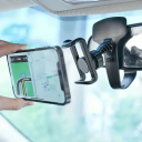 Support universel pour téléphone de voiture avec clip rotatif à 360° Support pour tableau de bord et rétroviseur Compatible avec la plupart 4