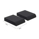 Supporti acustici inclinabili per monitor set 2 pezzi in schiuma insonorizzante resistente agli urti 26 x 34 cm neri per diffusori e monitor da tavolo 3