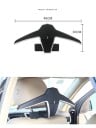 Supporto appendiabiti da auto pieghevole rimovibile per poggiatesta 46x20 cm pratico per giacche, cappotti, camicie, viaggi 5