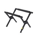 Supporto da campeggio pieghevole con telaio antiscivolo 50×37,5×35 cm capacità 50 kg lunghezza regolabile nero per uso esterno 1