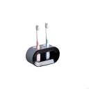 Supporto da parete per 2 spazzolini da denti 12,5 x 5,5 cm Organizer da bagno autoadesivo con fori di drenaggio Supporto ovale in plastica 5