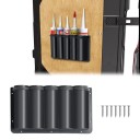 Supporto da parete per cartucce con silicone e sigillante 5 posizioni ABS Nero organizzatore per cartucce di sigillante per officina garage e camper 1