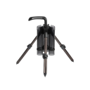 Supporto da pesca portatile pieghevole per canne 28 × 39 cm struttura in metallo 4