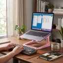 Supporto ergonomico per notebook e tastiera 23,8 x 23 x 11,7 cm portatile con compatibilità universale e costruzione robusta da tavolo 11