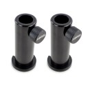 Supporto in alluminio per canne da pesca con vite 2 pezzi set 76 mm supporto canna struttura robusta nera per fissare la canna durante la pesca 1