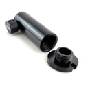 Supporto in alluminio per canne da pesca con vite 2 pezzi set 76 mm supporto canna struttura robusta nera per fissare la canna durante la pesca 5