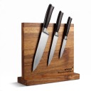 Supporto magnetico per coltelli in legno di acacia 29,6 x 21,8 cm Blocco per coltelli con forti magneti Marrone Per la cucina 5