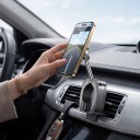 Supporto magnetico per telefono Compatibile con MagSafe Rotazione a 360 gradi Telescopico Metallico Grigio scuro Da auto, treno e in viaggio 6