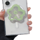 Supporto magnetico per telefono per iPhone Supporto da tavolo in plastica con design floreale Supporto decorativo per mobile da tavolo e auto 3