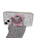 Supporto magnetico per telefono per iPhone Supporto in plastica con motivo farfalla Supporto magnetico elegante per scrivania 3