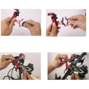 Supporto metallico per telefono e GPS per bicicletta in lega di alluminio Supporto antiscivolo girevole a 360° per manubri Accessori mobili Ciclismo 2