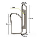 Supporto per bottiglia in titanio 14,2 x 6,5 cm Supporto ciclistico leggero e anticorrosione Alta resistenza Basso peso Facile montaggio sulla bici 3